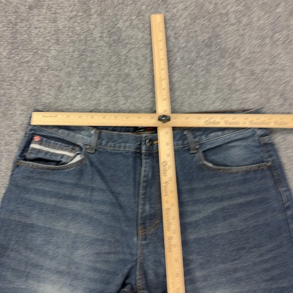 Ecko Unltd. Slim Straight‎ Jeans Mens 40x30 Blue Medium Wash Denim Pants Casual